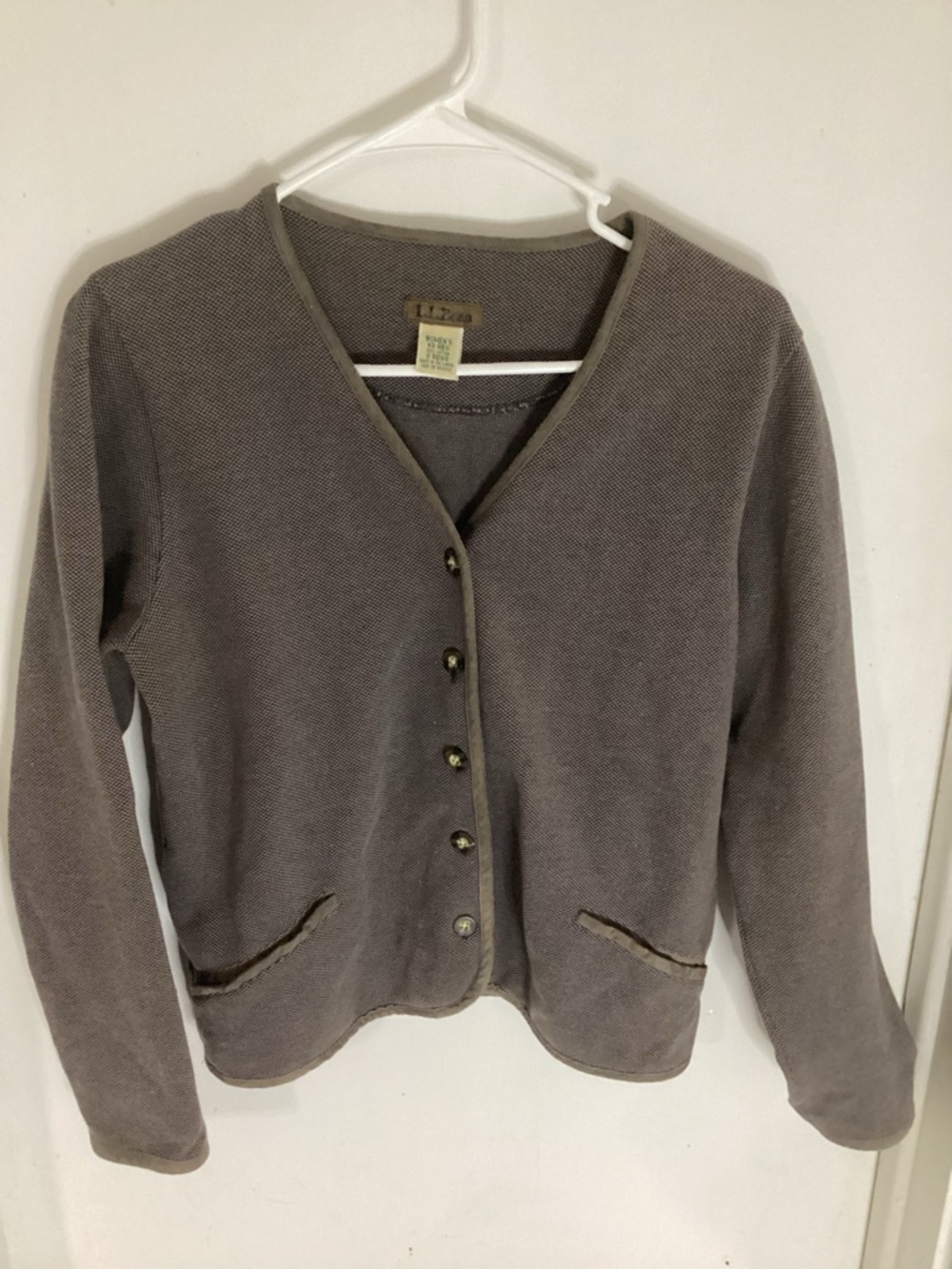 L.L. Bean Womens VTG 100% Cotton Cardigan Size XS